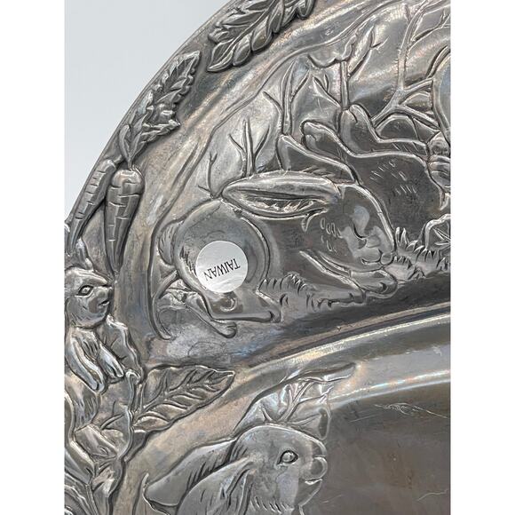 Vintage 1997 Arthur Court Divided Kids 8" Plate 3 Section Tray Rabbit Design - Picture 4 of 6